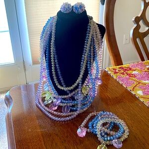 Sassy Jones, necklace set, pet free, smoke free environment.